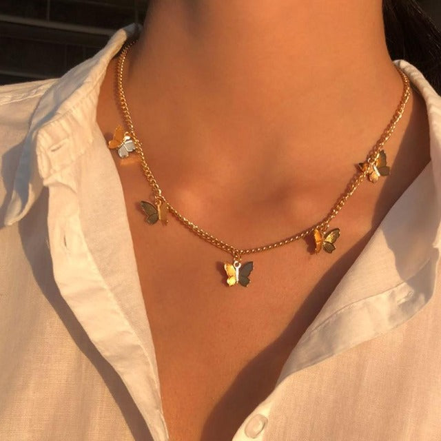 Gold Butterfly Necklace