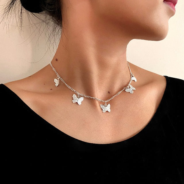 Silver Butterfly Necklace