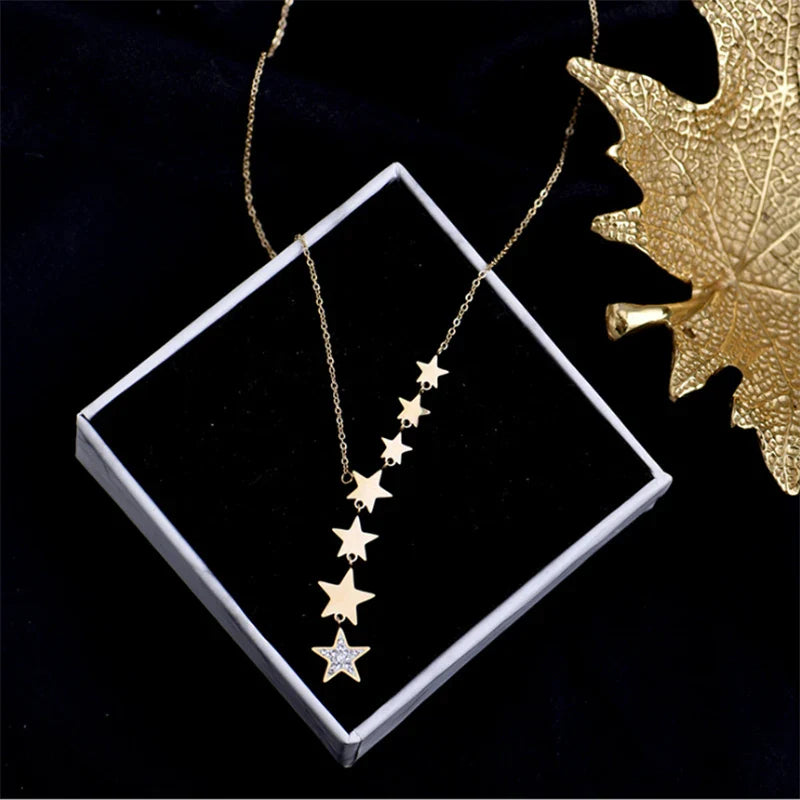 Multiple Stars Pendant Necklace