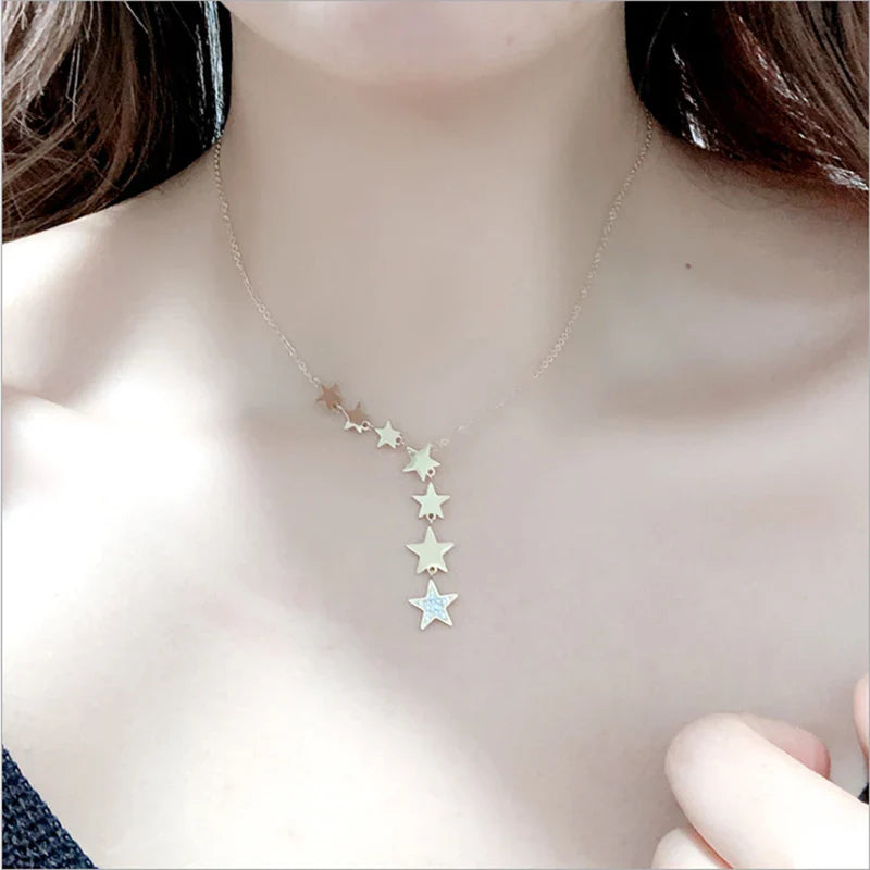 Multiple Stars Pendant Necklace