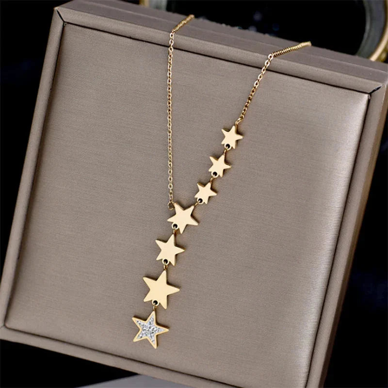 Multiple Stars Pendant Necklace
