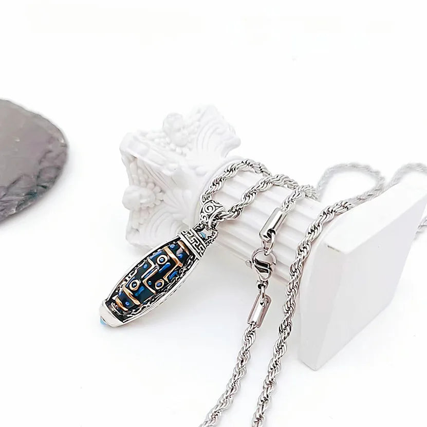 Pendant Necklace with Rotating Anti-Stress Patterns