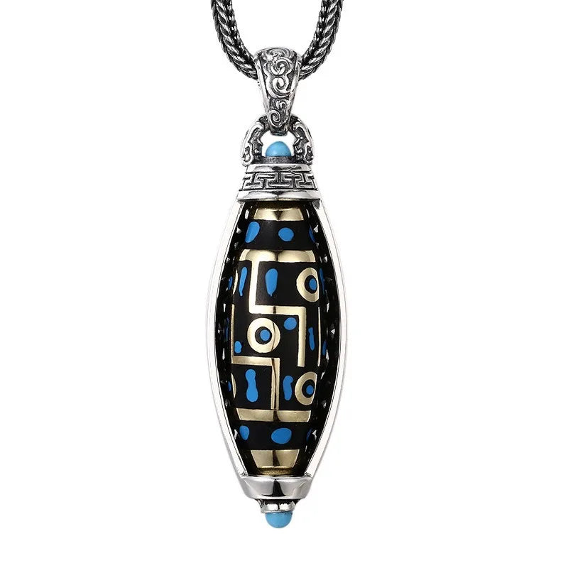 Pendant Necklace with Rotating Anti-Stress Patterns