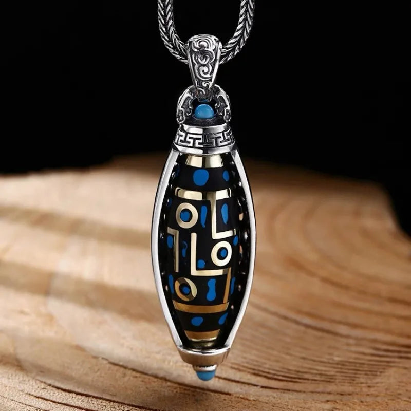 Pendant Necklace with Rotating Anti-Stress Patterns