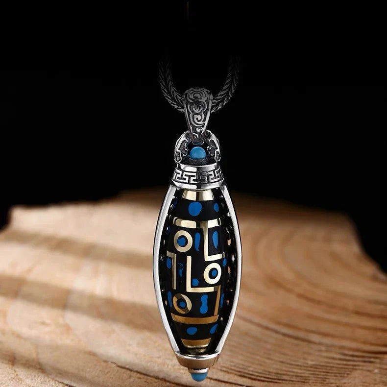 Pendant Necklace with Rotating Anti-Stress Patterns