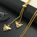 Gold Bee Pendant Necklace