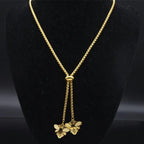 Gold Bee Pendant Necklace