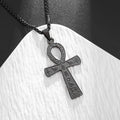 Pendant Necklace Amulet Ankh Cross Egypt black