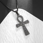 Pendant Necklace Amulet Ankh Cross Egypt black