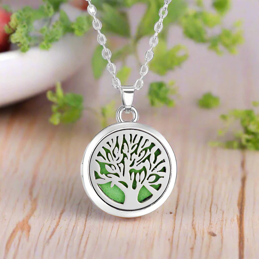 Life Tree Perfume Diffuser Pendant Necklace