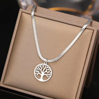 Tree of Life Necklace & Pendant - Chain & Tree of Life Medallion for Women silver