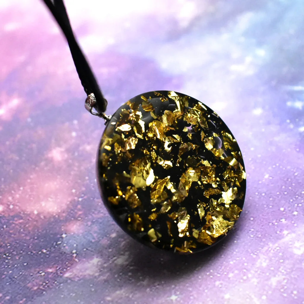 Pendant Necklace with Black Tourmaline Tree of Life