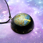 Pendant Necklace with Black Tourmaline Tree of Life