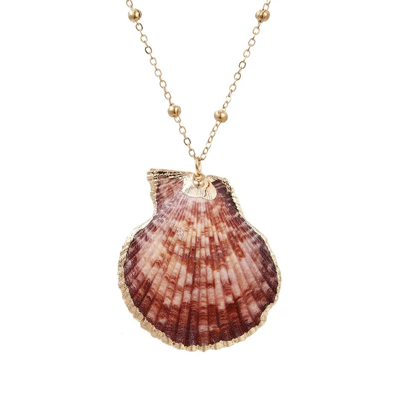 Pendant Necklace with Pretty Shell Scallop Shell 3