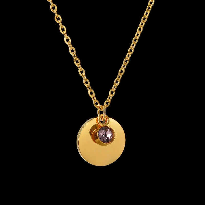 Pendant Necklace with Birthstone