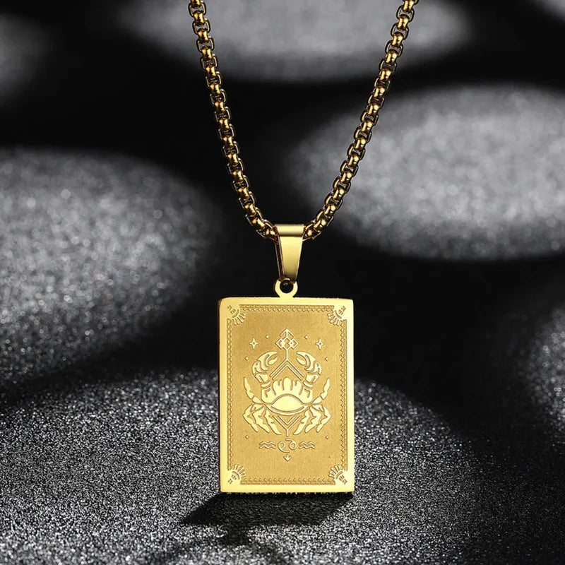 Pendant Necklace with Zodiac Sign