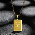 Pendant Necklace with Zodiac Sign