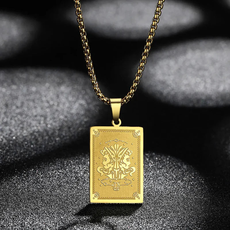 Pendant Necklace with Zodiac Sign