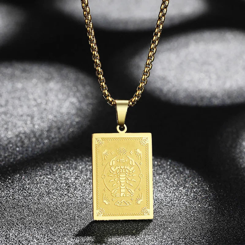 Pendant Necklace with Zodiac Sign