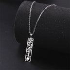 Egyptian Cartouche Pendant Necklace with Hieroglyphs