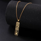 Egyptian Cartouche Pendant Necklace with Hieroglyphs