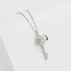 Silver Anti-Stress Rotating Key Pendant Necklace