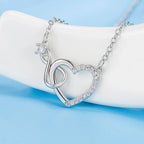 Silver Infinity Heart Pendant Necklace