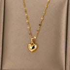 Golden Heart Pendant Necklace
