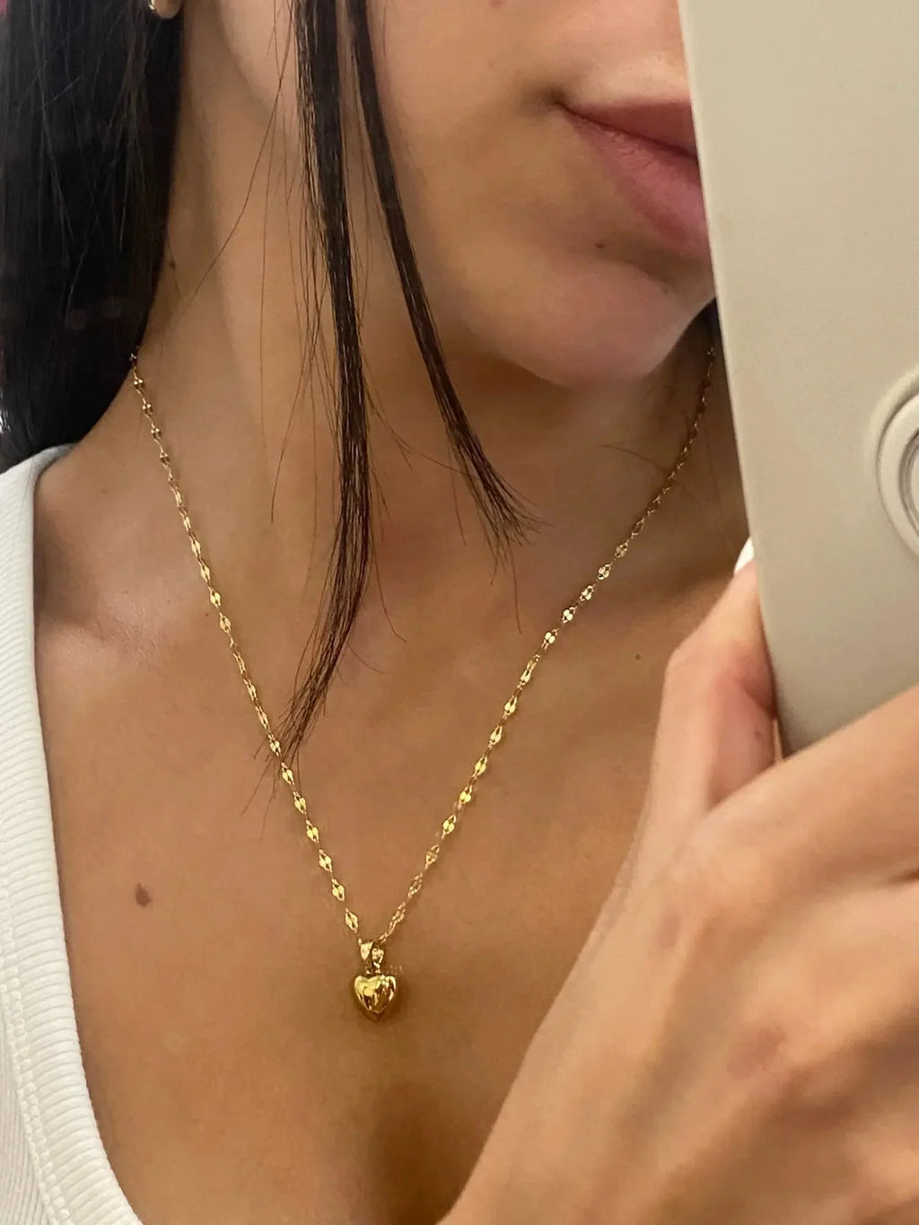 Golden Heart Pendant Necklace