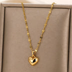 Golden Heart Pendant Necklace