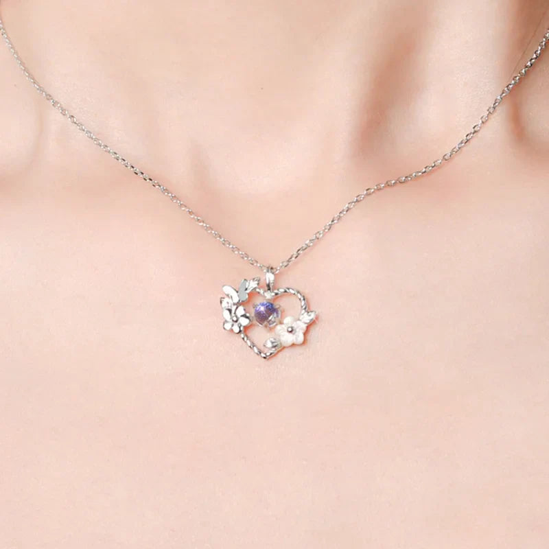 Moonstone Heart Pendant Necklace