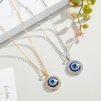 Pendant Necklace Against the Evil Eye Blue Greek Turkish Matiasma Mataki