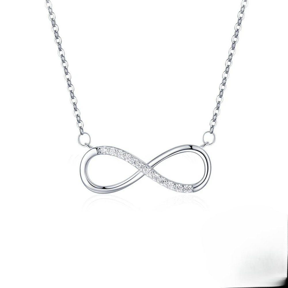 Charm Pendant Necklace with Infinite Zircon