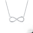 Charm Pendant Necklace with Infinite Zircon