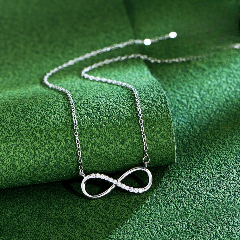 Charm Pendant Necklace with Infinite Zircon