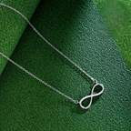 Charm Pendant Necklace with Infinite Zircon