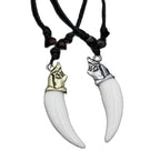 Silver Shark Tooth Pendant Necklace