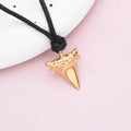 Shark Tooth Pendant Necklace for Men gold