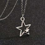 Double Star Pendant Necklace