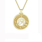 Egyptian Eye of Horus Pendant Necklace Men Women gold