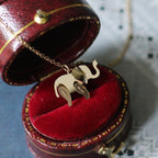 Gold Elephant Pendant Necklace