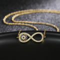 Zircon Pendant Necklace Infinity Symbol