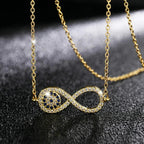 Zircon Pendant Necklace Infinity Symbol