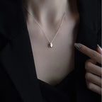 Fine Necklace Pendant Water Drop silver