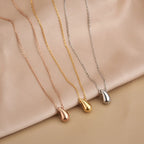 Fine Necklace Pendant Water Drop gold