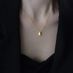 Fine Necklace Pendant Water Drop gold