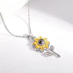 Sunflower Flower Pendant Necklace
