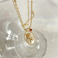 Flower Pendant Necklace Zodiac Sign