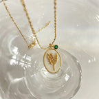 Flower Pendant Necklace Zodiac Sign