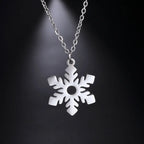 Silver Snowflake Pendant Necklace